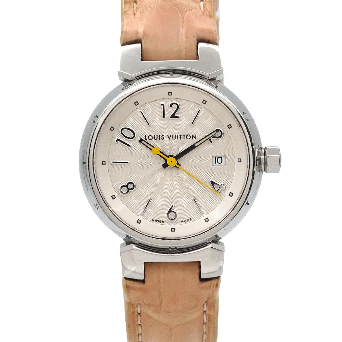 LOUIS VUITTON タンブール Q121K レディース 腕時計 デイト シルバー クォーツ ウォッチ Tambour ルイ ヴィトン 90288667