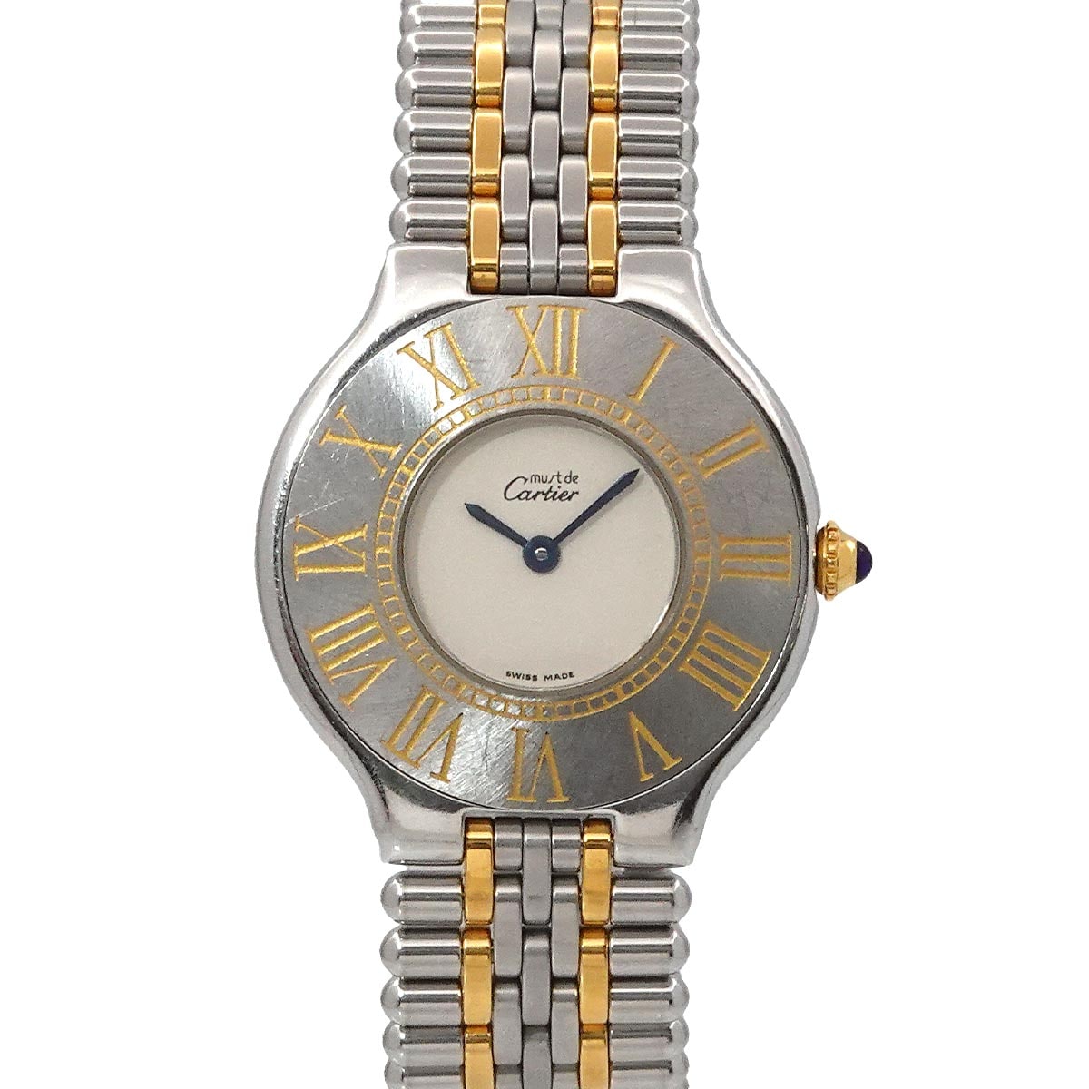 Cartier マスト21 ヴァンティアンLM コンビ W10050F4 ヴィンテージ ボーイズ 腕時計 アイボリー クォーツ ウォッチ Must 21 カルティエ 90289974