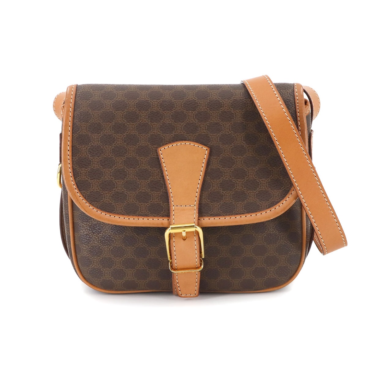 CELINE リング金具　トリオンフ　マカダム　ショルダーバッグ CELINE マカダム柄トリオンフショルダーバッグ | Hedy