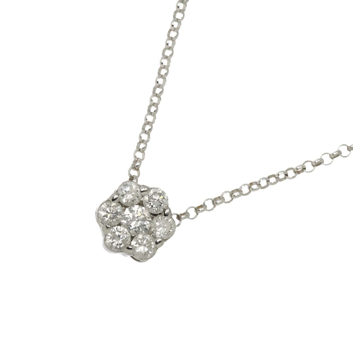 ダイヤ 0.30ct ネックレス 40.5cm K18 WG ホワイトゴールド 750 Diamond Necklace 90288376