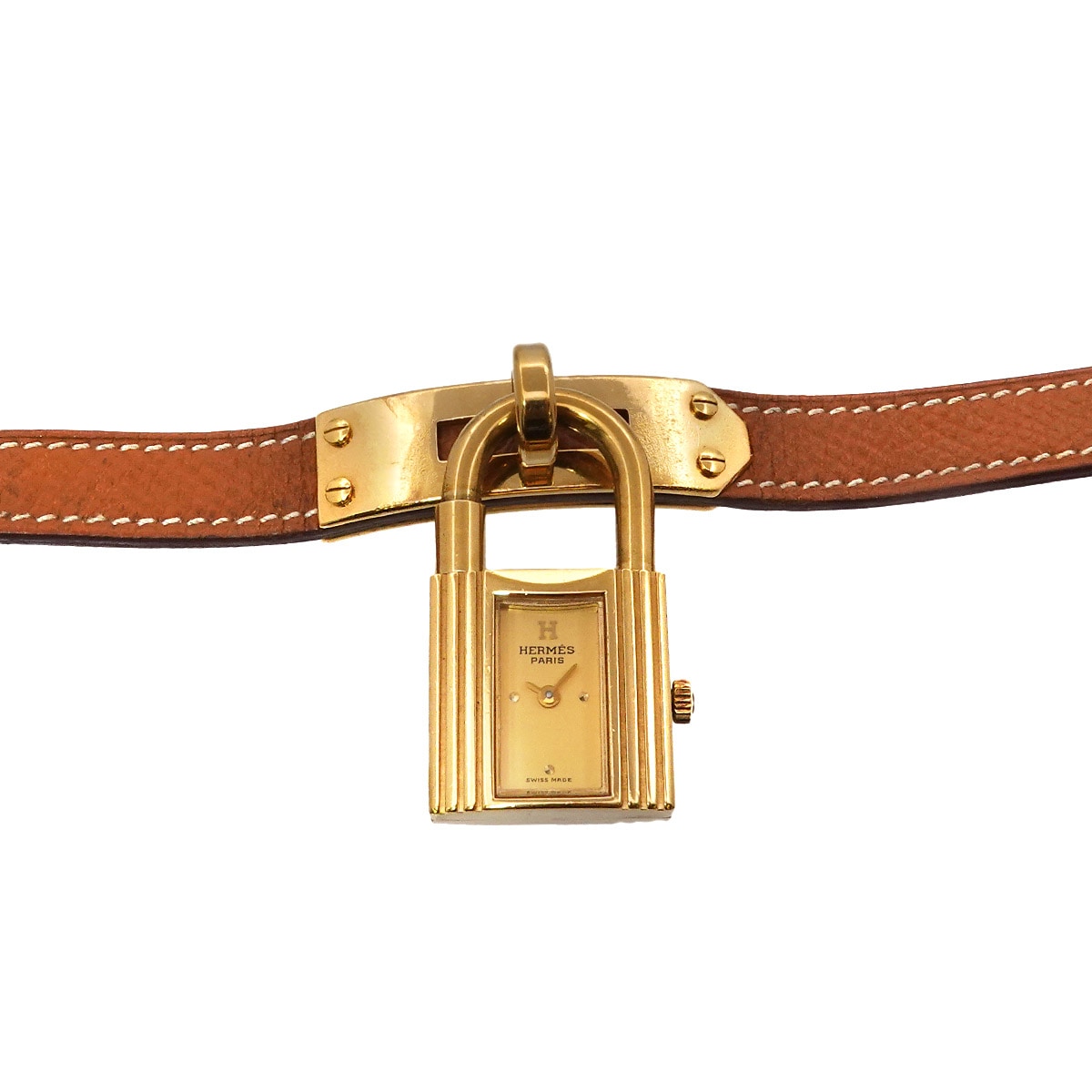 ☆ジャンク☆Hermes エルメス ケリー ウォッチ W刻印 ゴールド 腕時計 HERMES エルメス ケリーウォッチ 腕時計 レディース クウォーツ