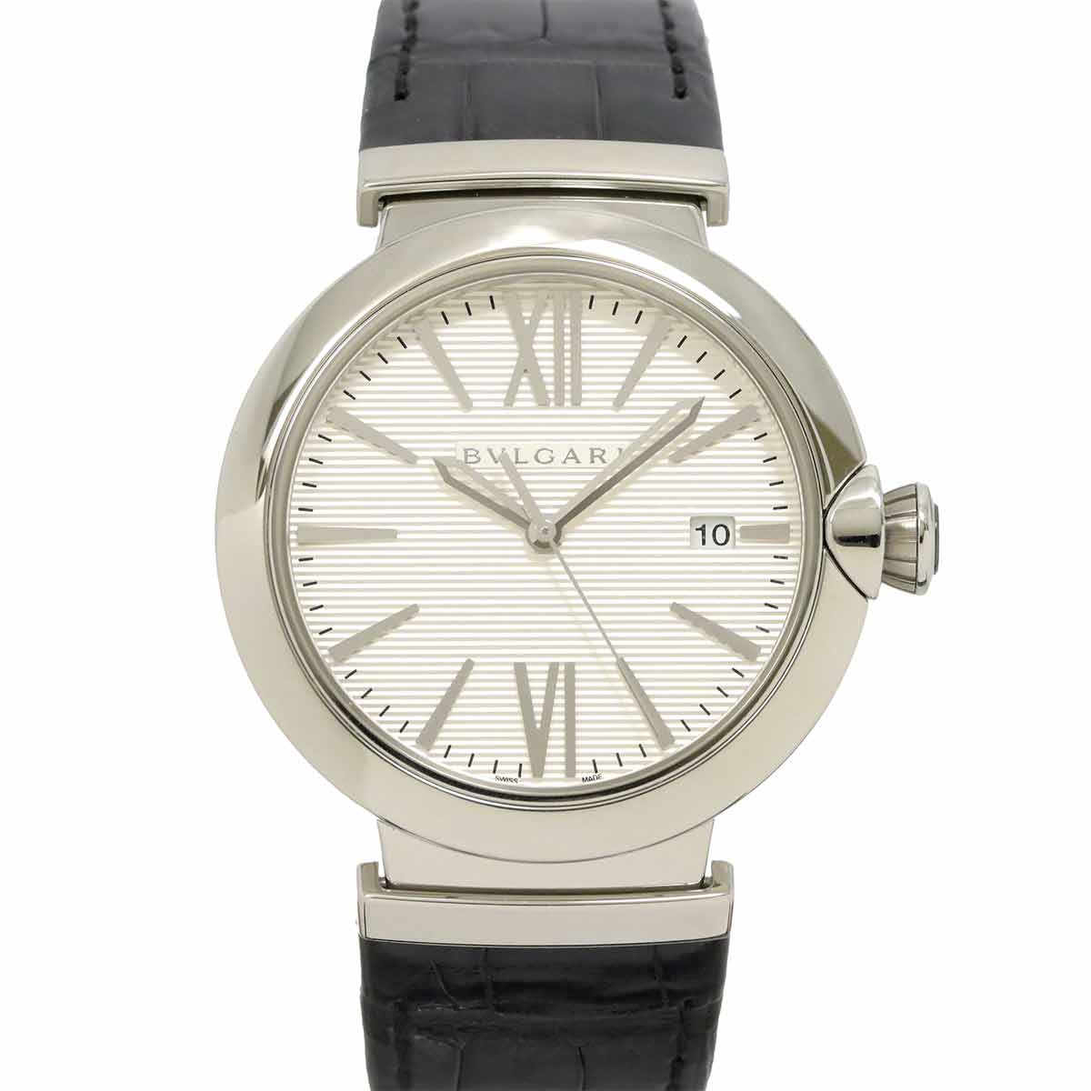 BVLGARI ルチュア LU40S メンズ 腕時計 デイト シルバー オートマ 自動巻き ウォッチ LVCEA ブルガリ 90274985