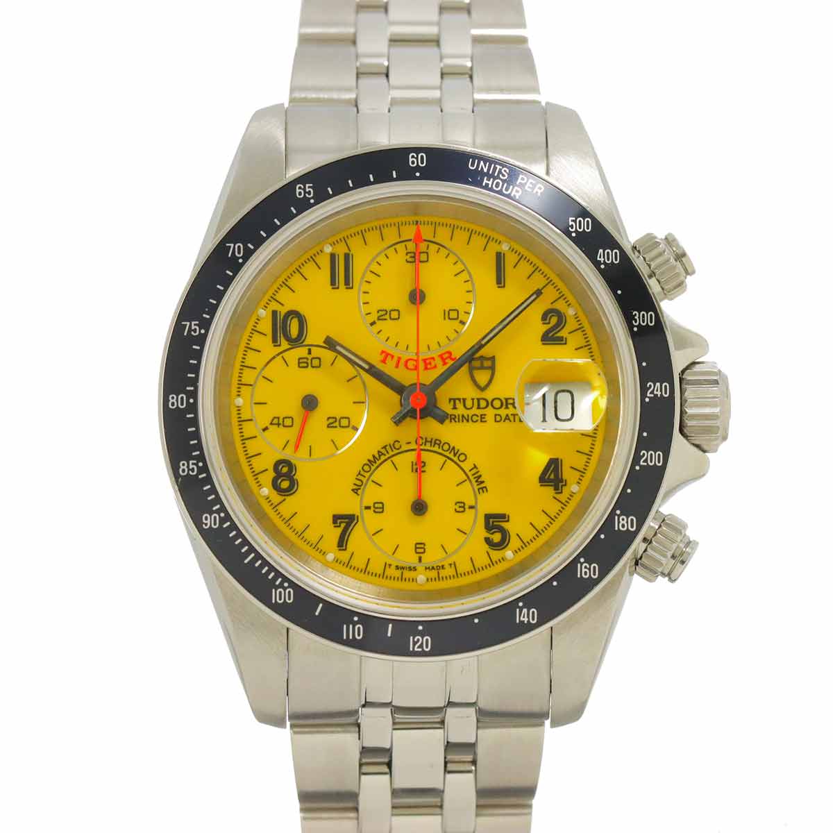 TUDOR クロノタイム タイガー プリンスデイト 79260 メンズ 腕時計 イエロー オートマ 自動巻き ウォッチ Chrono time チューダー チュードル 90289707