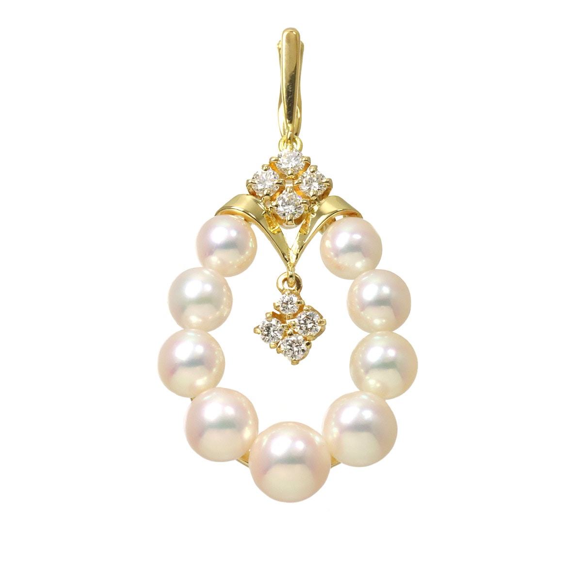 ミキモト MIKIMOTO アコヤ真珠 7.0-6.5mm ネックレス 38cm SV シルバー