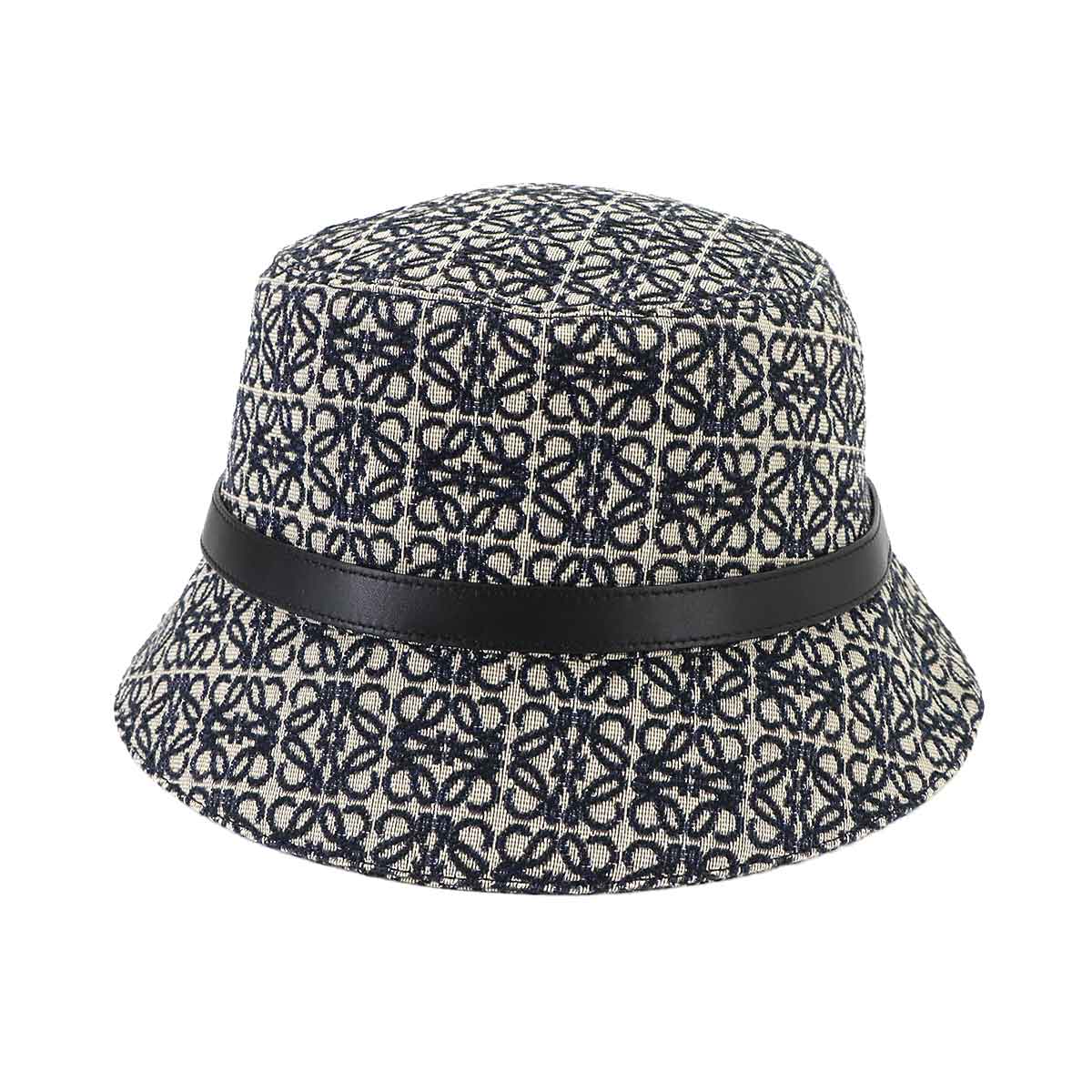 LOEWE アナグラム バケットハット 帽子 ジャガード レザー ベージュ ネイビー ブラック Bucket Hat ロエベ 90289240