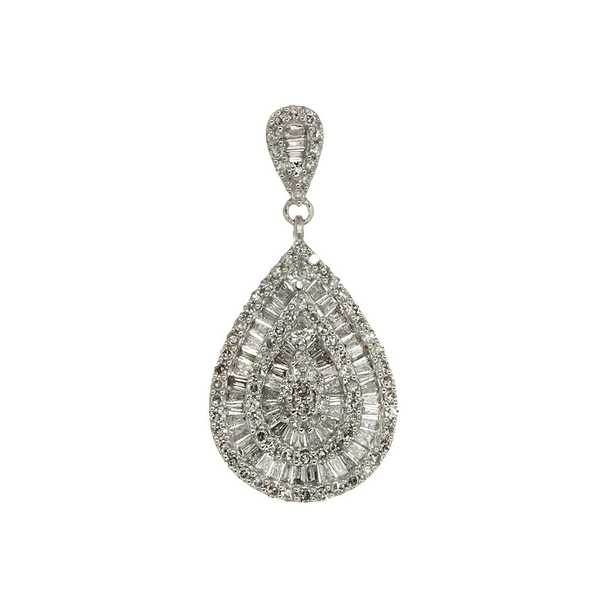 ダイヤ 0.75ct ペンダント トップ K18 WG ホワイトゴールド 750 Diamond Pendant 90287873