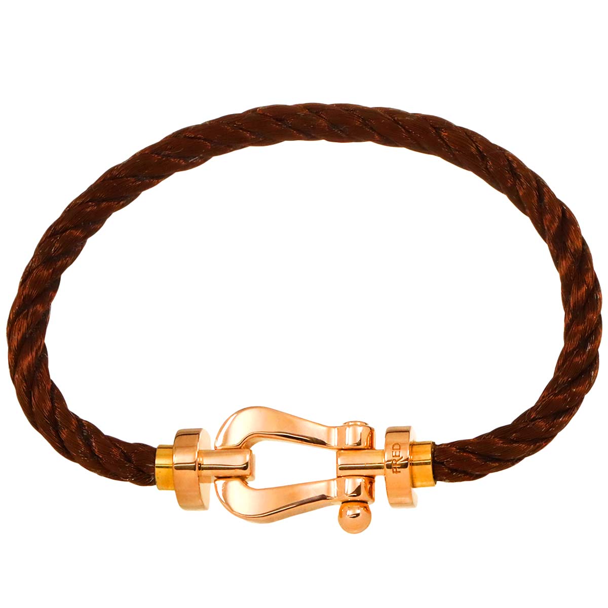 FRED フォース10 ラージ LM  #15 ブレスレット K18 PG ピンクゴールド 750 ケーブル Bracelet フレッド 90289872
