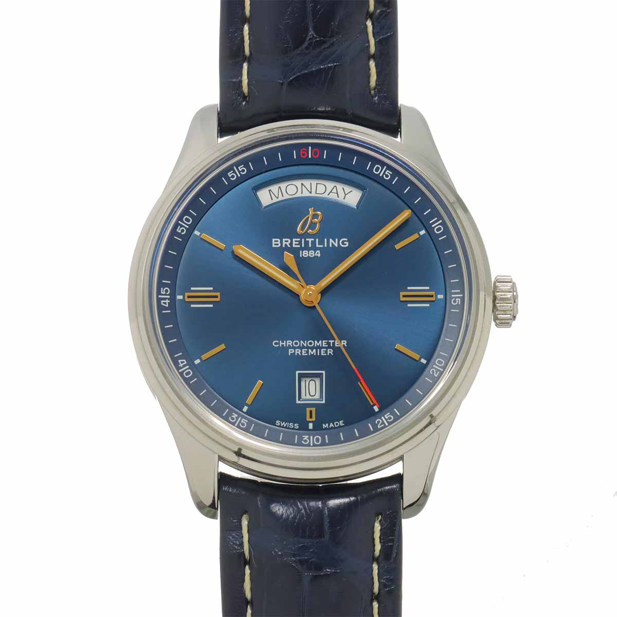 BREITLING プレミエ オートマチック デイ＆デイト 40 A45340 東京ブティック50本限定 メンズ 腕時計 ブルー オートマ 自動巻き ウォッチ Premier ブライトリング 90291655