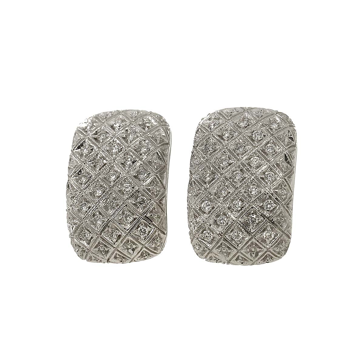 ダイヤ 0.35ct K18 WG イヤリング ホワイトゴールド 750 Diamond Earrings Clip-on 90287818