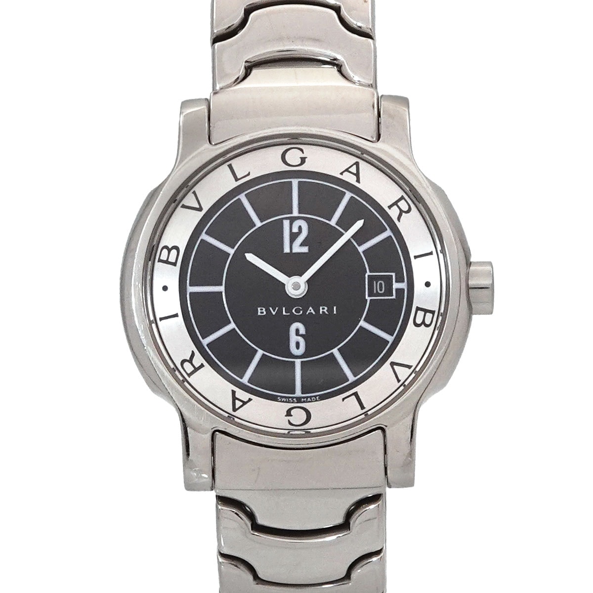 BVLGARI ソロテンポ ST29S レディース 腕時計 デイト ブラック クォーツ ウォッチ ブルガリ 90291814