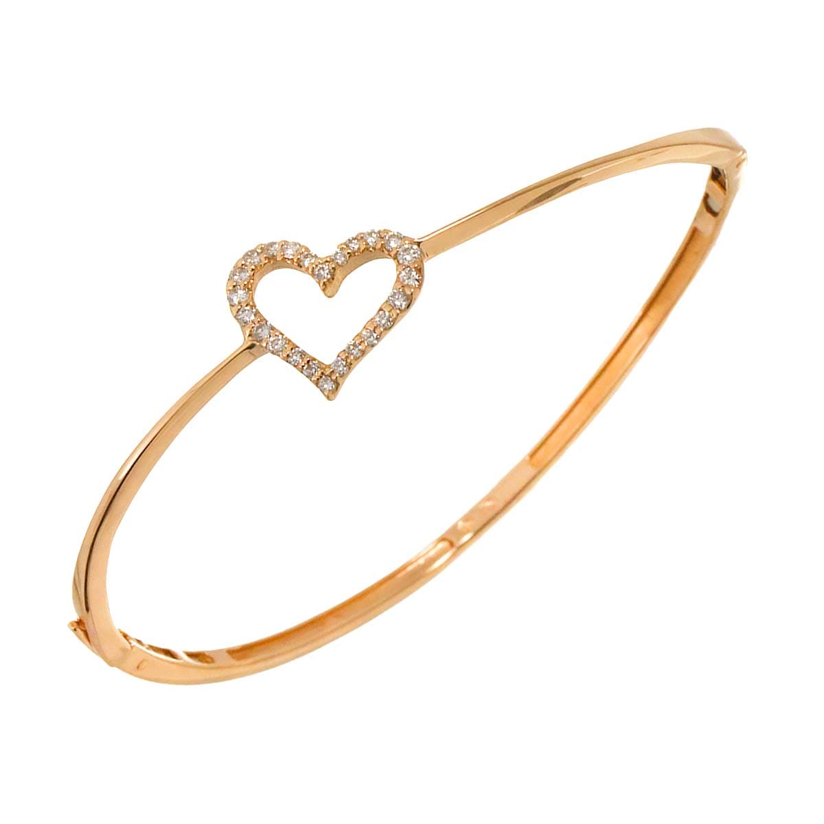 ダイヤ 0.35ct ブレスレット 16.5cm K18 PG ピンクゴールド 750 バングル Diamond Bracelet 90287821