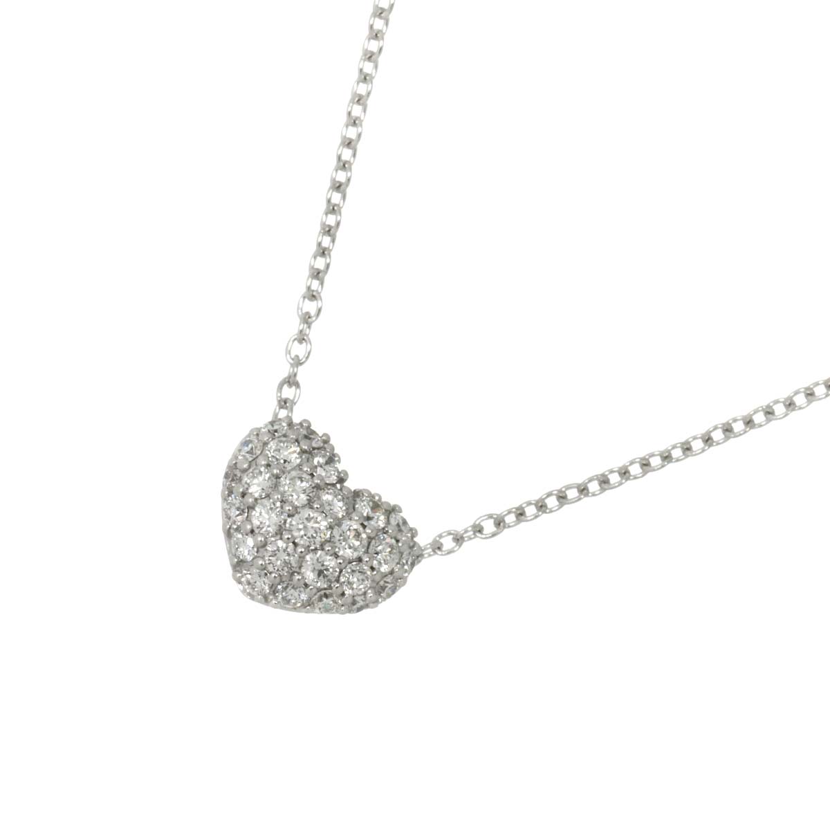 Ponte Vecchio ハート ダイヤ 0.31ct ネックレス 40cm K18 WG ホワイトゴールド 750 Diamond Necklace ポンテヴェキオ 90286824