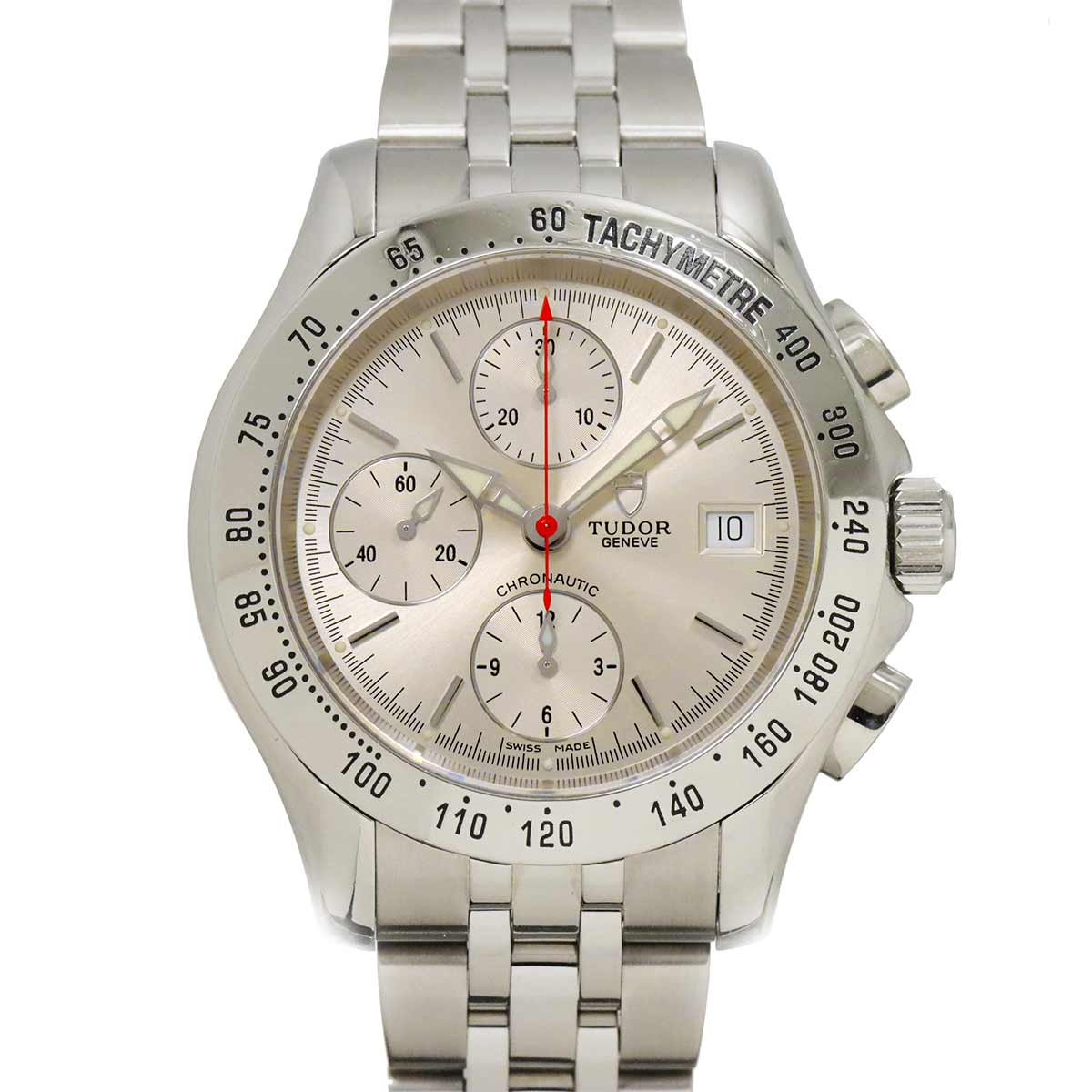 TUDOR クロノチック 79380P クロノグラフ メンズ 腕時計 デイト シルバー オートマ 自動巻き ウォッチ Chronautic チューダー チュードル 90292691