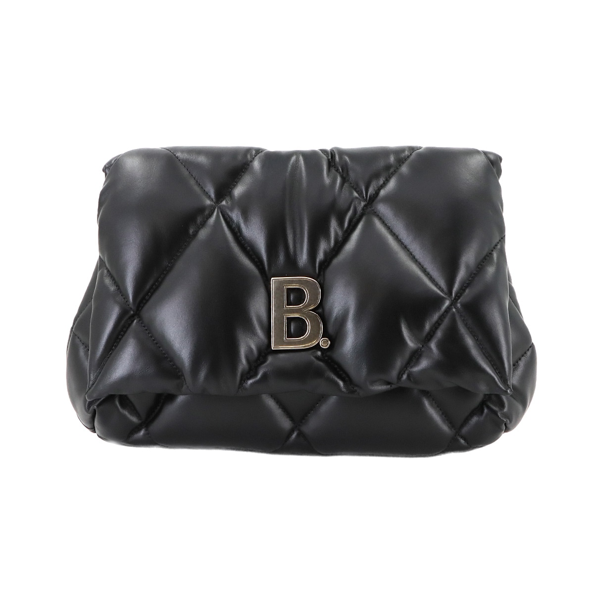 BALENCIAGA タッチ パフィー クラッチ バッグ レザー ブラック 619450 Touch Puffy Clutch Bag バレンシアガ 90291753