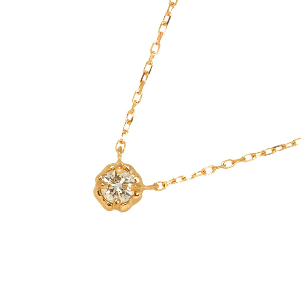 AHKAH ダイヤ ネックレス 40cm K18 PG ピンクゴールド 750 Diamond Necklace アーカー 90291180
