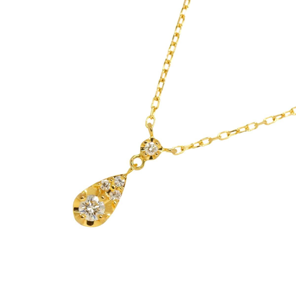 Vendome Aoyama ダイヤ ネックレス 41cm K18 YG イエローゴールド 750 Diamond Necklace ヴァンドーム青山 90292163