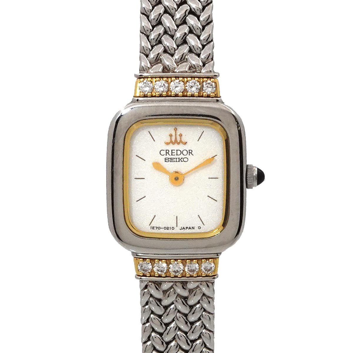 SEIKO クレドール コンビ レディース 腕時計 1E70 5130 ダイヤ K18YG イエローゴールド クォーツ ウォッチ CREDOR セイコー 90286829