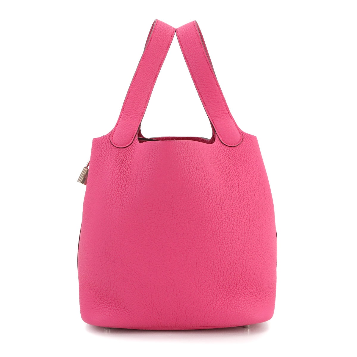 HERMES ピコタンロック 22 MM ハンド バッグ トリヨンモーリス ローズショッキング Z刻印 シルバー 金具 Picotin Lock MM エルメス 90291496