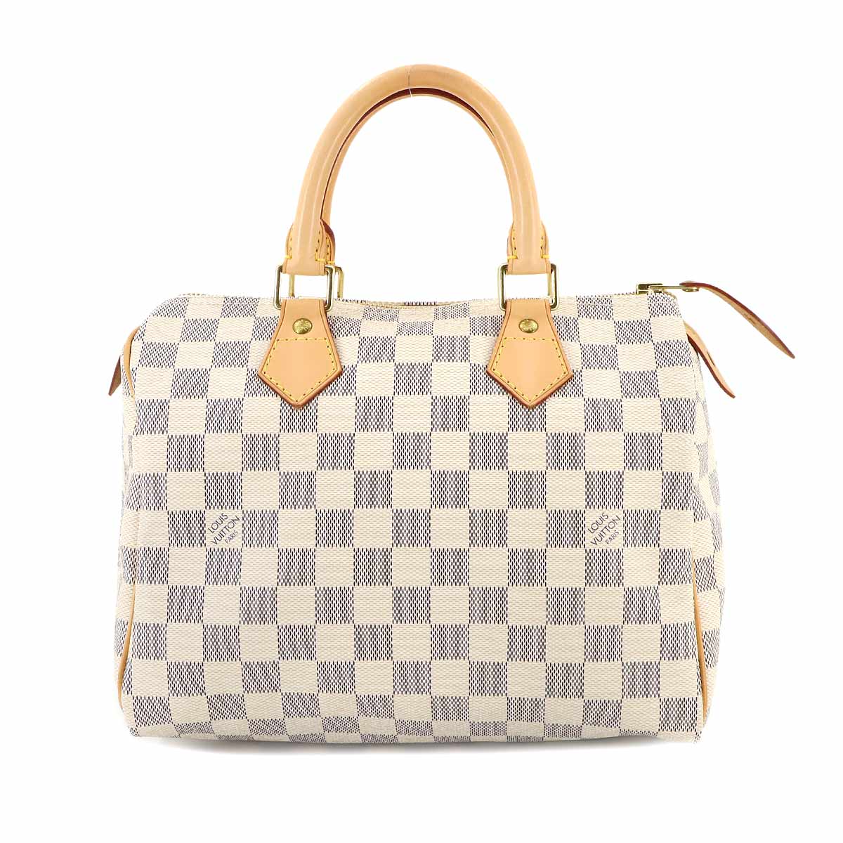 LOUIS VUITTON ダミエ アズール スピーディ 25 ハンド バッグ N41534 ホワイト ゴールド 金具 Speedy 25 ルイ ヴィトン 90292914
