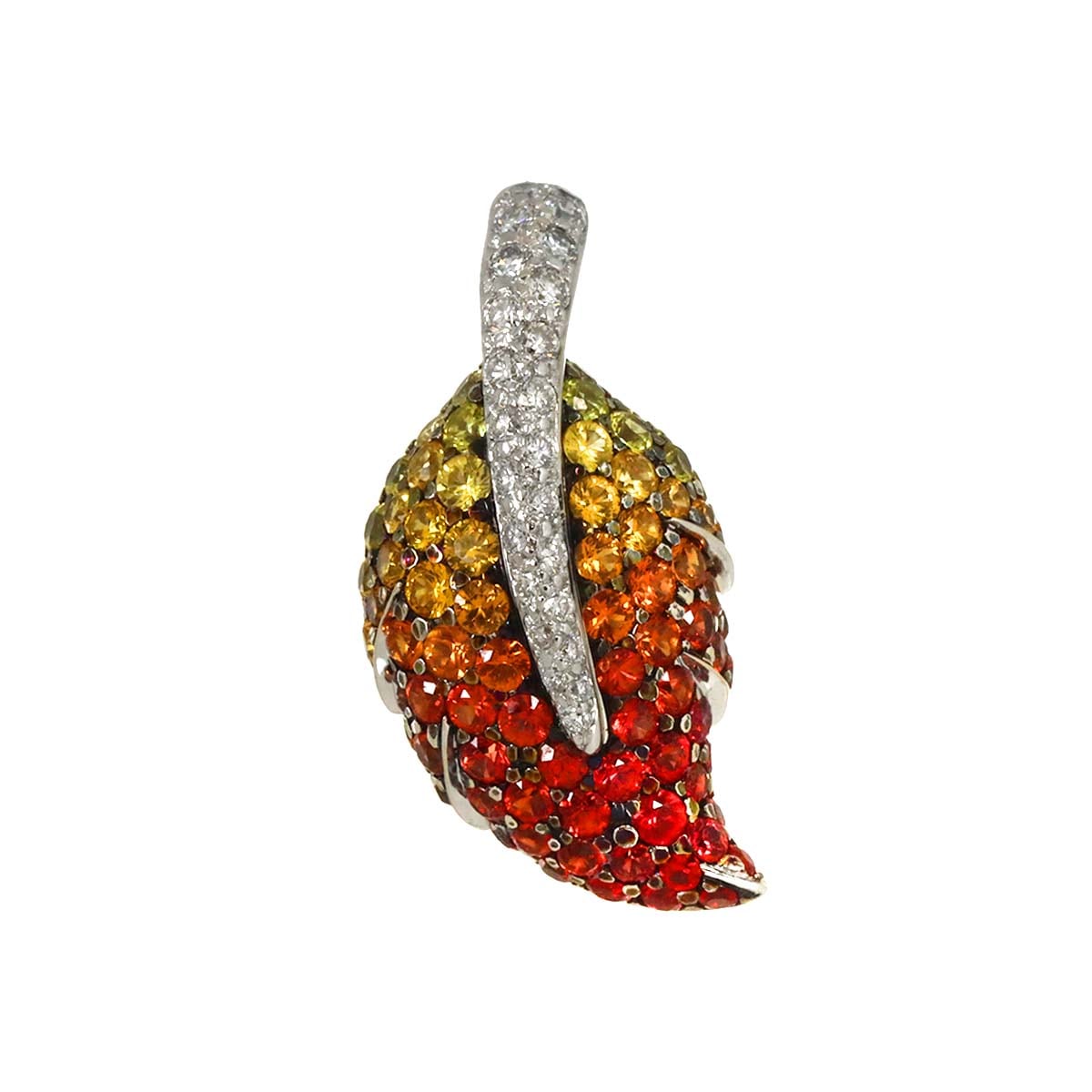 サファイヤ 3.87ct ダイヤ 0.58ct ペンダント トップ K18 WG ホワイトゴールド 750 Sapphire Pendant 90290491