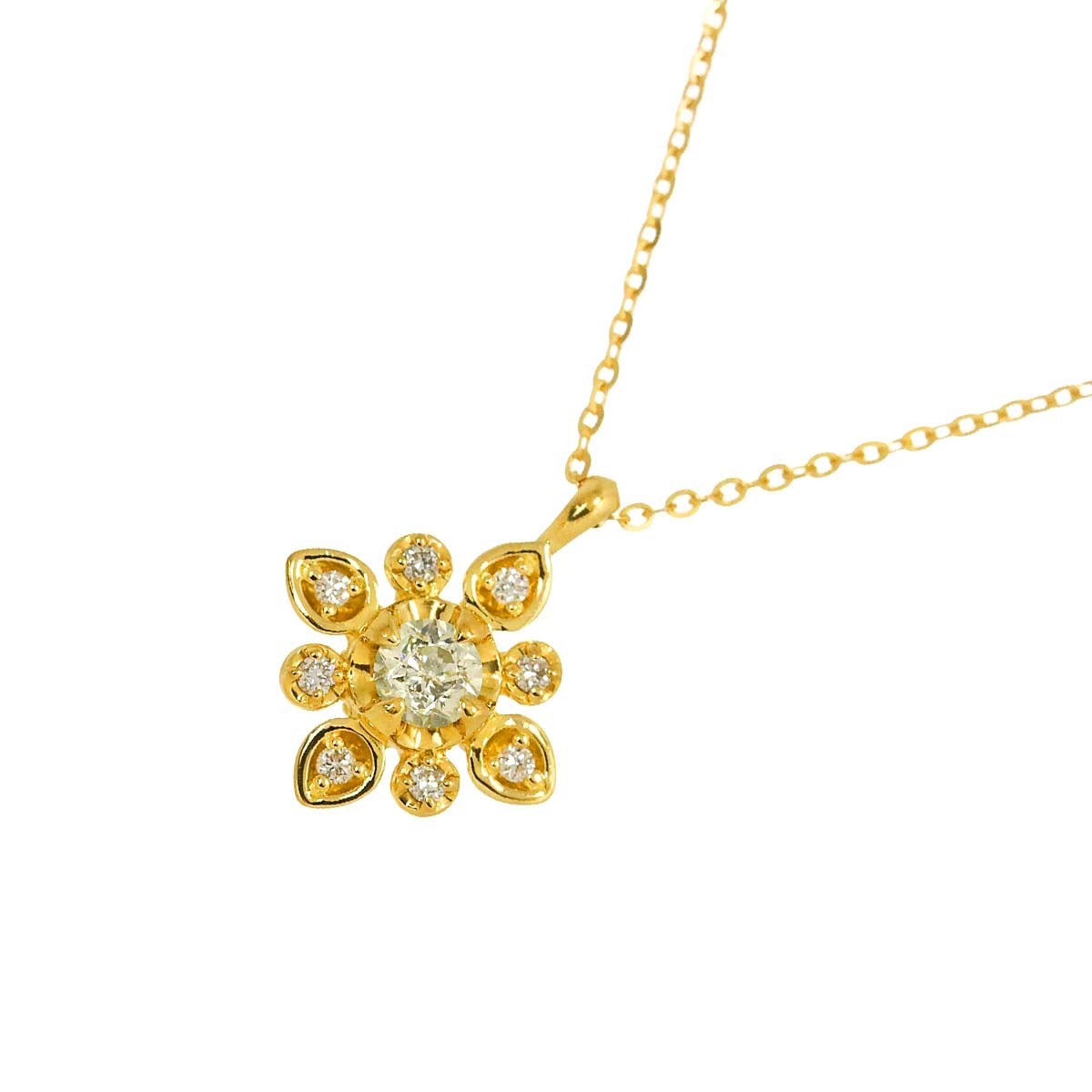 festaria Wish Upon A Star ダイヤ 0.100/0.03ct ルビー ネックレス 40cm K18 YG イエローゴールド 750 Diamond Necklace フェスタリア 90291183