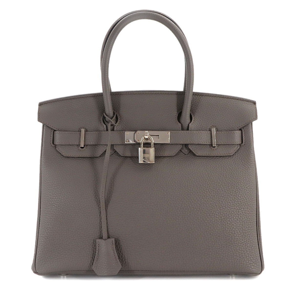 HERMES バーキン30 トゴ エタン ハンド バッグ A刻印 シルバー 金具 グレー Birkin エルメス 90293504