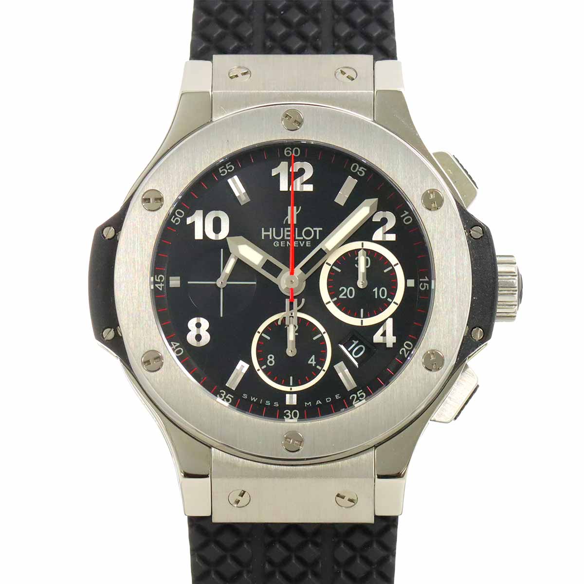 HUBLOT ビッグバン スティール クロノグラフ 301 SX 130 RX メンズ 腕時計 デイト ブラック オートマ 自動巻き ウォッチ Big Bang ウブロ 90292282