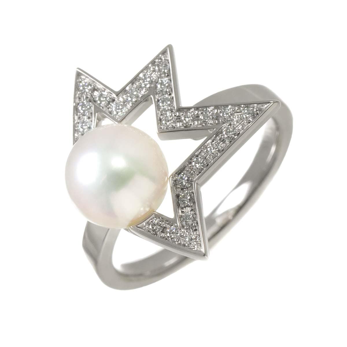 TASAKI タサキ シトリン ホワイトシェル ダイヤモンド リング指輪 K18