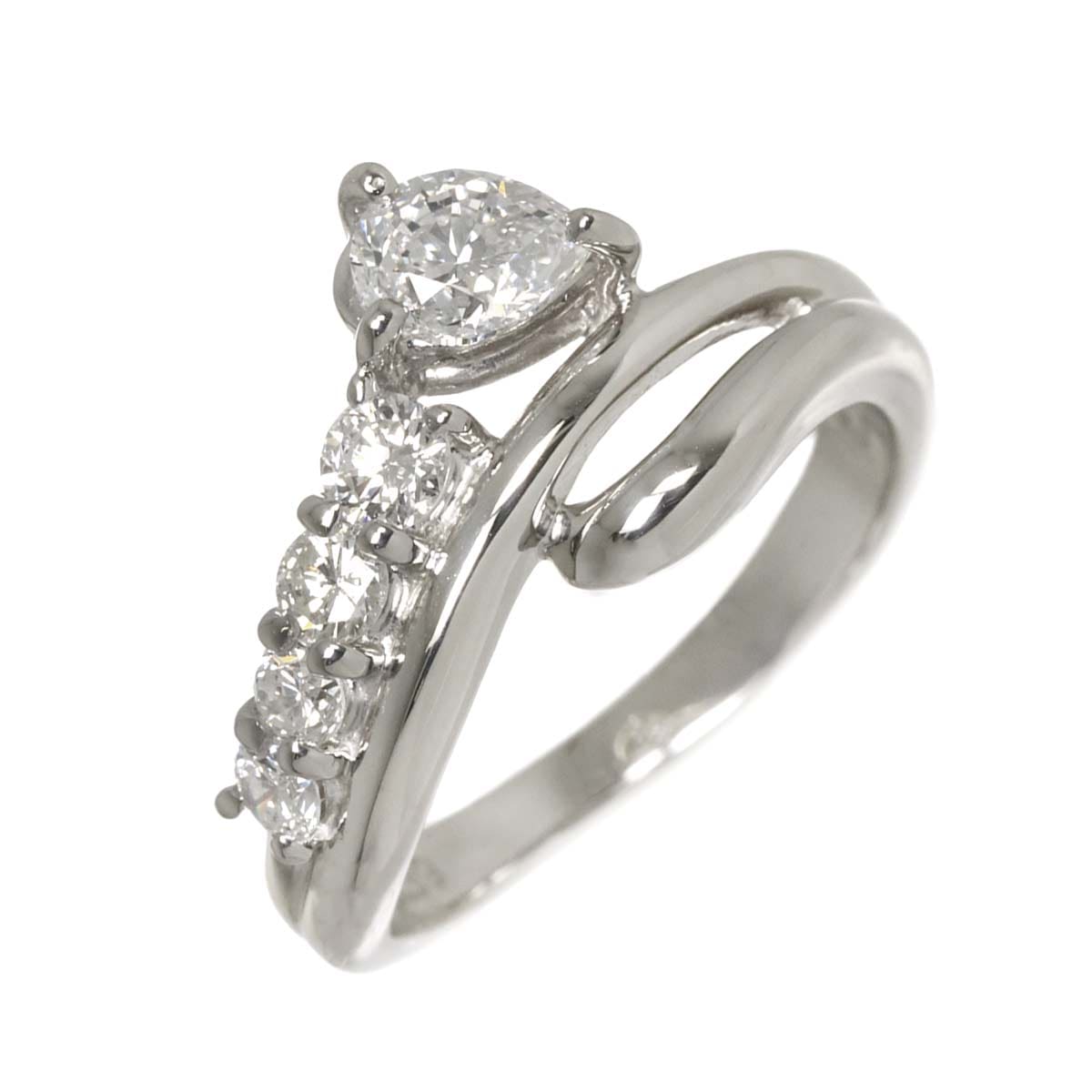 TASAKI 8号 リング ダイヤ 0.39ct/0.28ct Pt プラチナ 田崎真珠 指輪 Diamond Ring タサキ 90291171