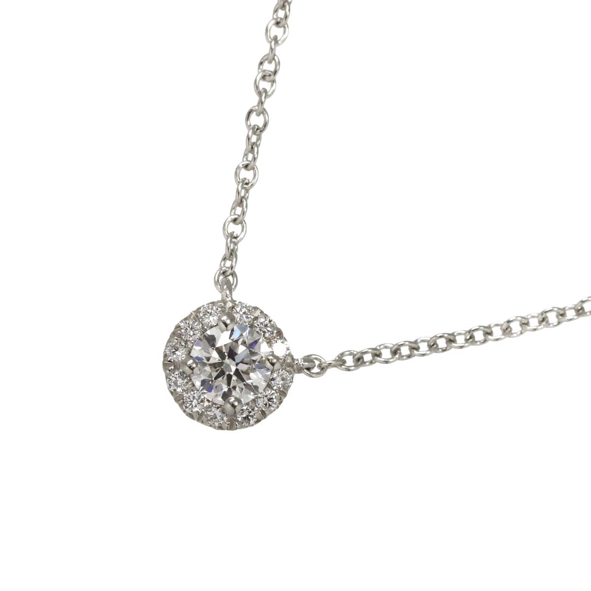 TIFFANY&Co. ソレスト ダイヤ 0.18ct E/VVS1/3EX ネックレス 40cm Pt プラチナ Diamond Necklace【鑑定書付き】ティファニー 90292645