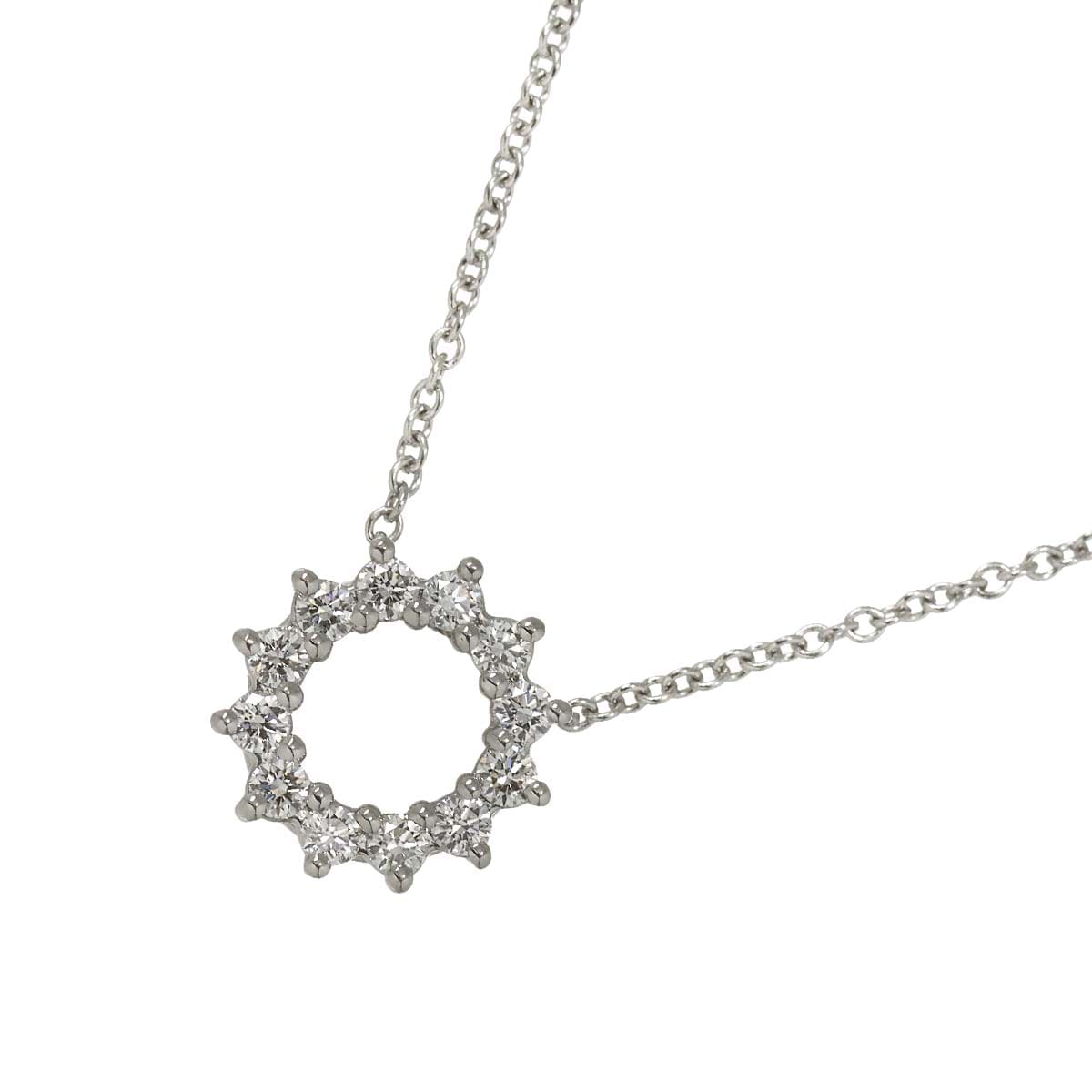 TIFFANY&CO. オープンサークル ミニ ダイヤ ネックレス 40cm Pt プラチナ Diamond Necklace ティファニー 90293048