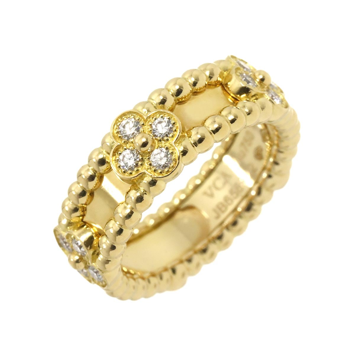 Van Cleef & Arpels ペルレスモールゴールドリング　46号 ペルレ ゴールドパール リング、スモールモデル 18K イエロー