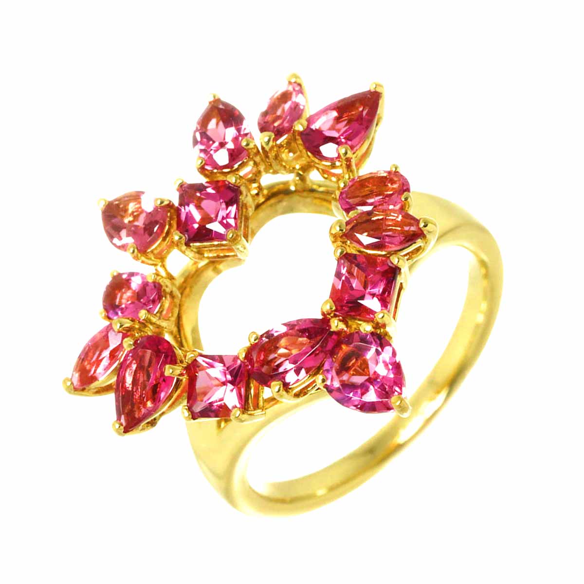TASAKI 9号 リング トルマリン 2.11ct K18 YG イエローゴールド 750 田崎真珠 指輪 Tourmaline Ring タサキ 90293380
