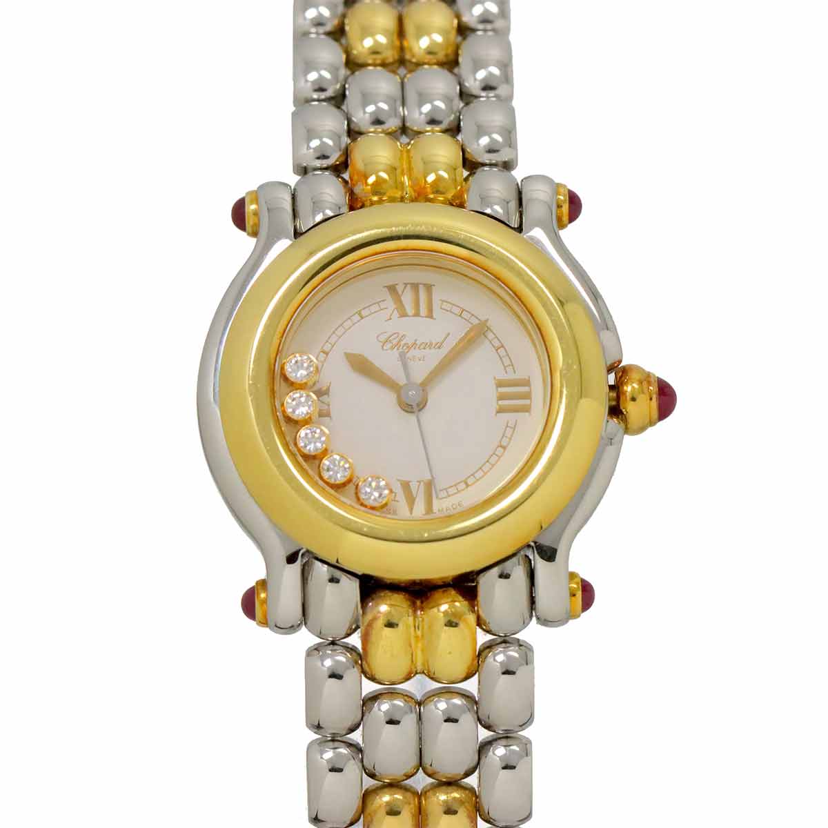 【中古品】Chopard スクエアフェイス 時計 ピンク 中古品】Chopard スクエアフェイス 時計 ピンク 中古品】Chopard