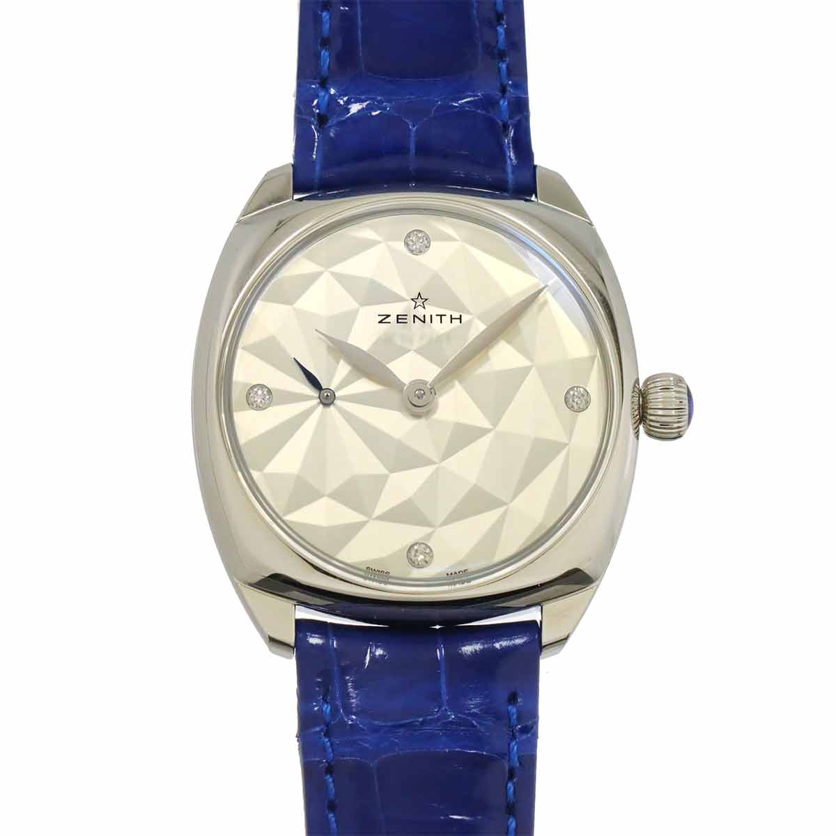 ZENITH スター 03 1971 681 4P ダイヤ レディース 腕時計 シルバー オートマ 自動巻き ウォッチ Star ゼニス 90290150