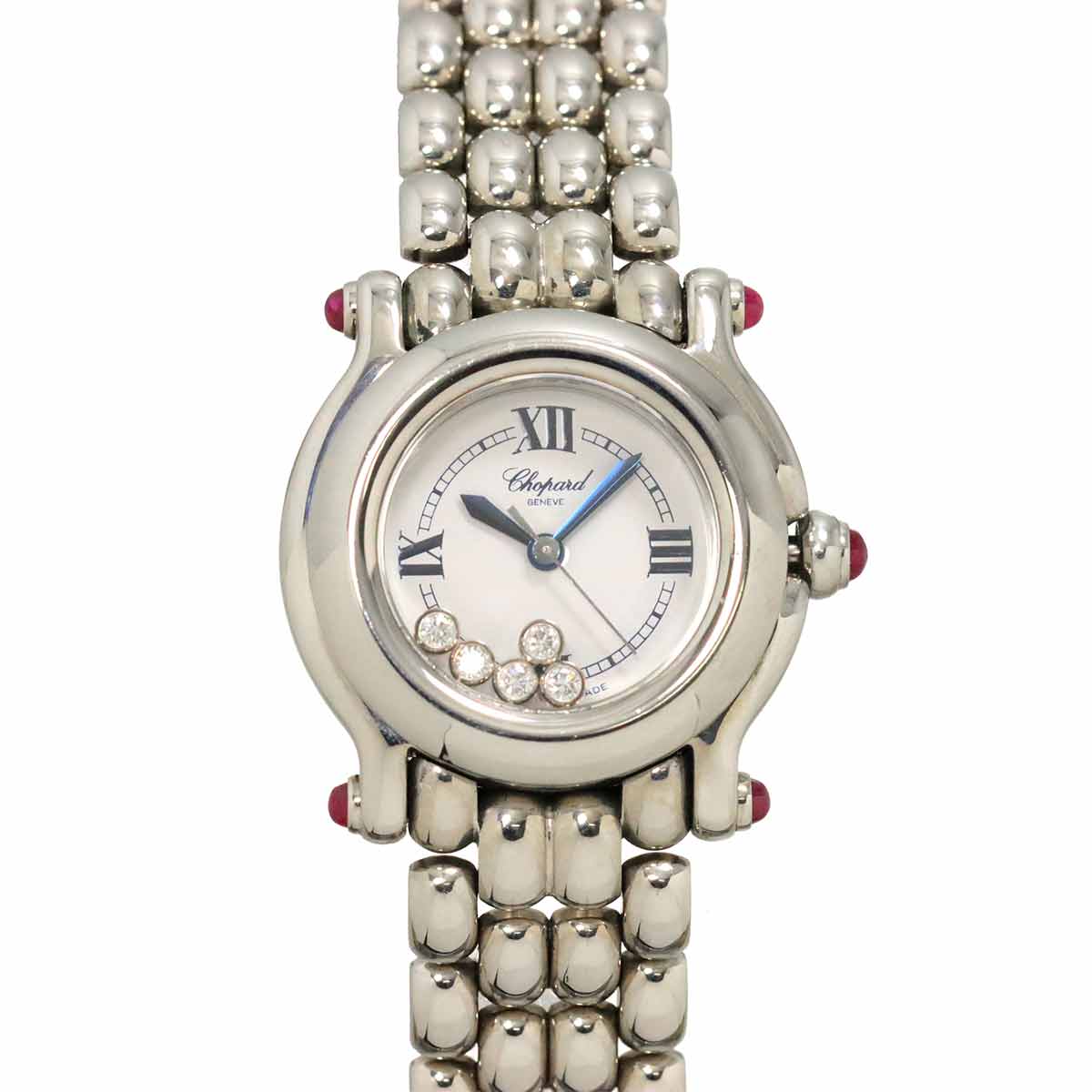 Chopard ハッピースポーツ 27 8250 21 レディース 腕時計 5P ダイヤ ホワイト クォーツ ウォッチ Happy sport ショパール 90290784