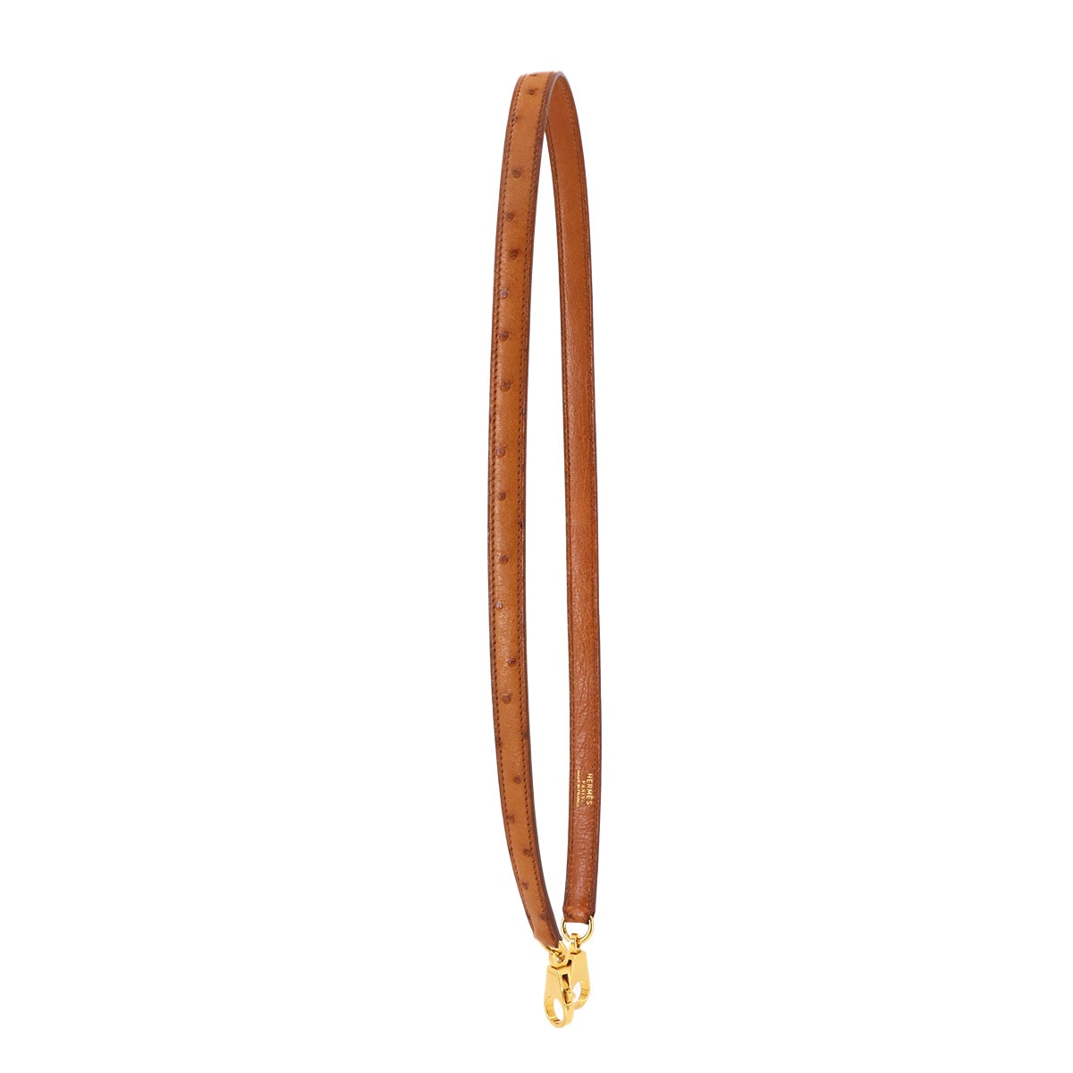 HERMES ケリー ボリード ショルダー ストラップ オーストリッチ チェスナッツ ブラウン 小物 Shoulder Strap　エルメス 90293539