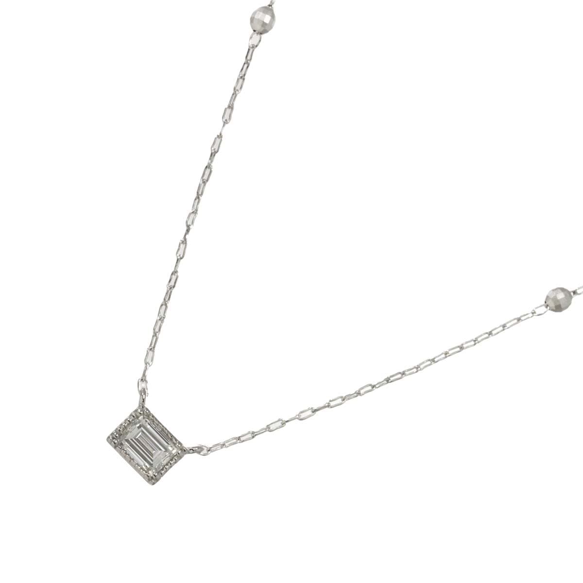 ダイヤ 0.229ct ネックレス 40cm K18 WG ホワイトゴールド 750 Diamond Necklace 90292190