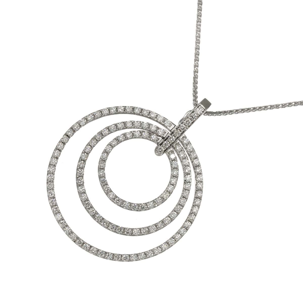 ダイヤ 1.365ct ネックレス 50cm K18 WG ホワイトゴールド 750 Diamond Necklace 90293065