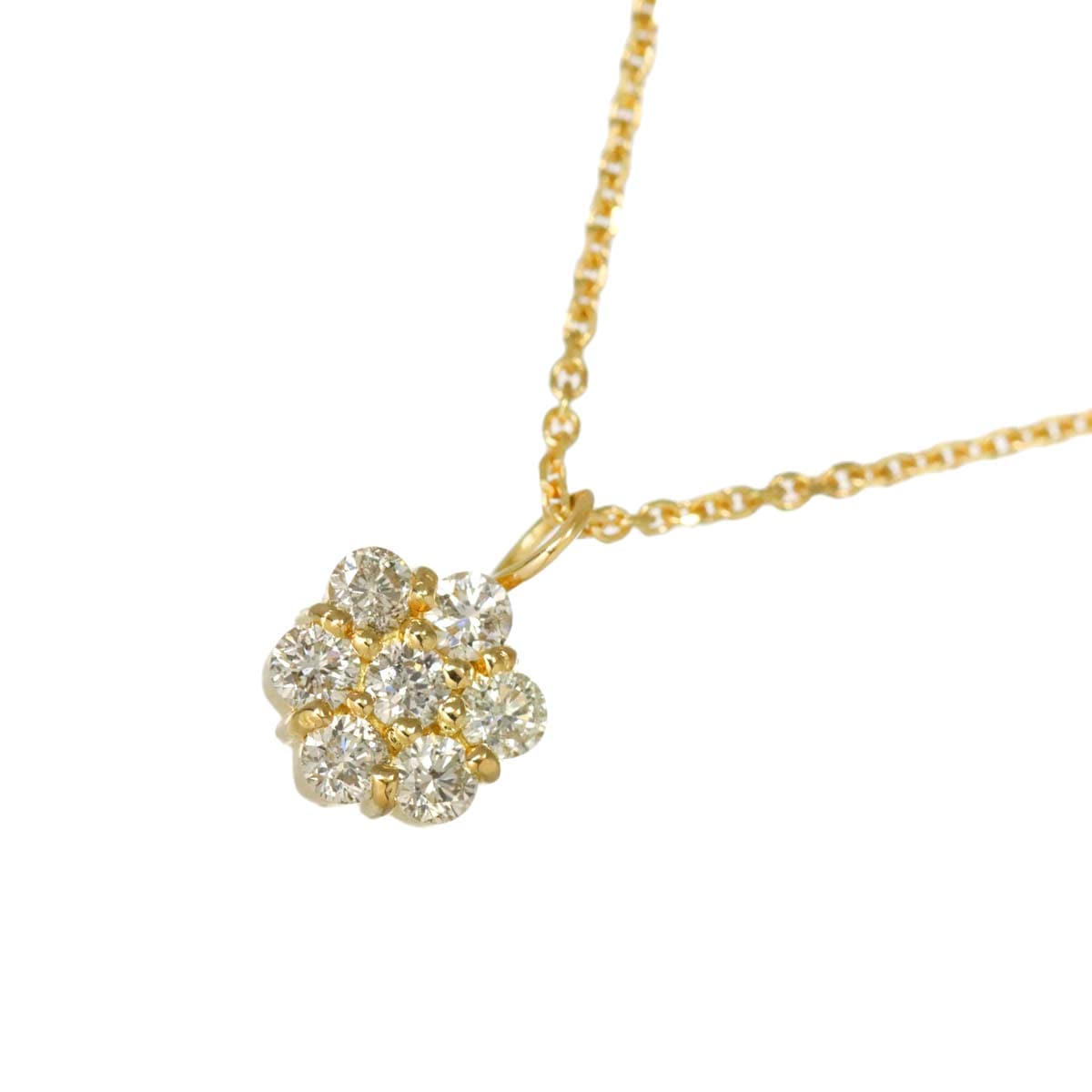 ダイヤ 0.20ct ネックレス 39.5cm K18 YG イエローゴールド 750 Diamond Necklace 90294732