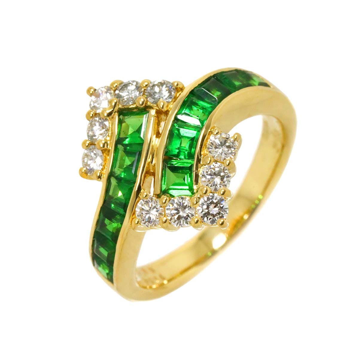 Jeunet 16号 リング ガーネット 1.88ct ダイヤ 0.64ct K18 YG イエローゴールド 750 指輪 Garnet Ring ジュネ 90292162