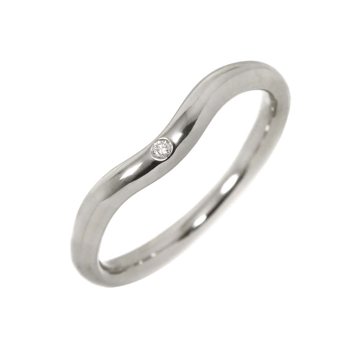 TIFFANY&Co. カーブド バンド 9号 リング ダイヤ Pt プラチナ 指輪 Curved Band Ring ティファニー 90293055