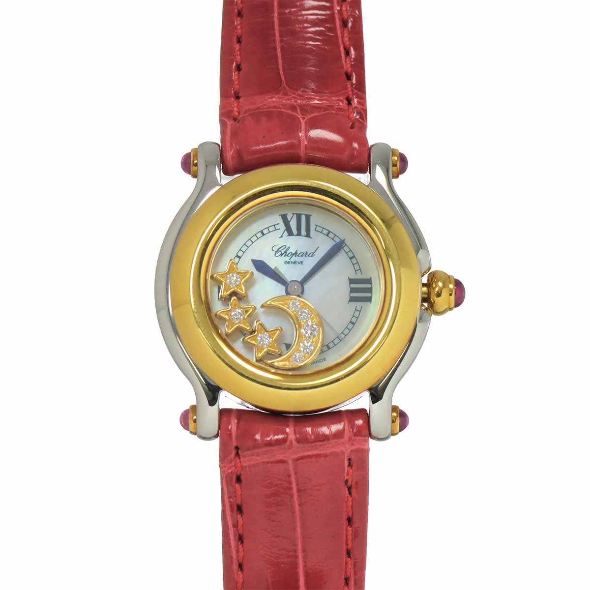 ショパール　ハッピースポーツ　ダイヤ入り腕時計 М・14　使用品　電池交換済み CHOPARD HAPPY SPORT（ショパール・ハッピースポーツ）の電池