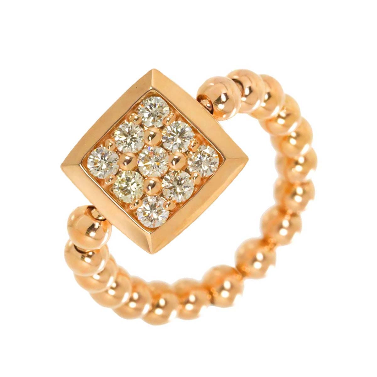 リング フリーサイズ ダイヤ 0.30ct K18 PG ピンクゴールド 750 指輪 【鑑別書付き】 Diamond Ring 90293445