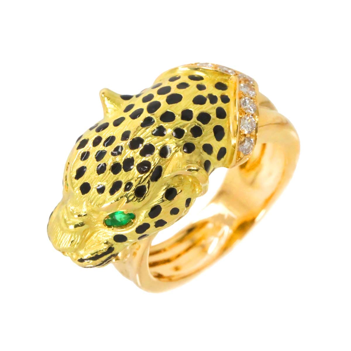 リング 11.5号 ダイヤ エメラルド K18 YG イエローゴールド 750 指輪 Diamond Ring 90294833