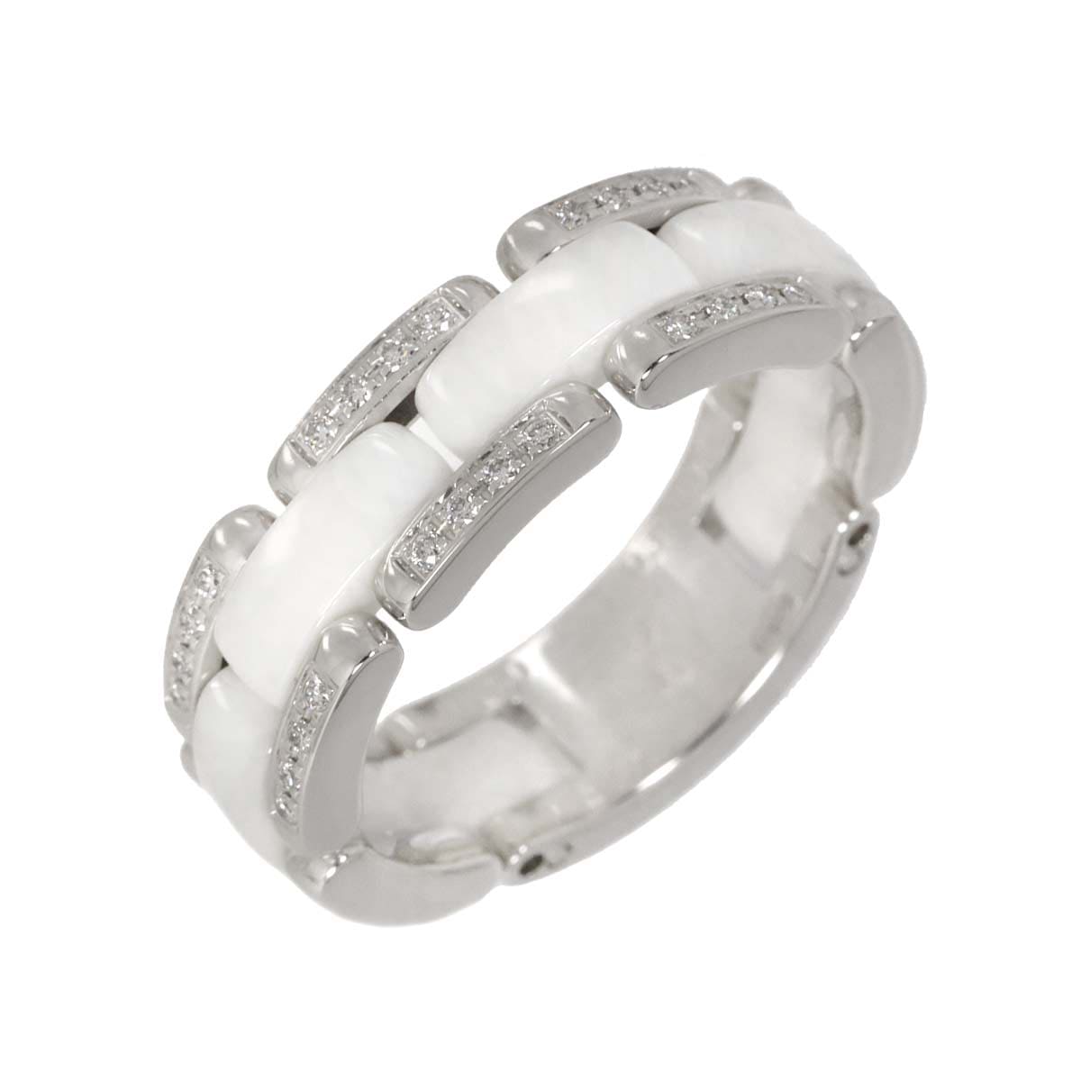 CHANEL ウルトラ #57 リング ダイヤ ミディアム K18 WG セラミック 750 指輪 ULTRA Diamond Ring シャネル 90291561