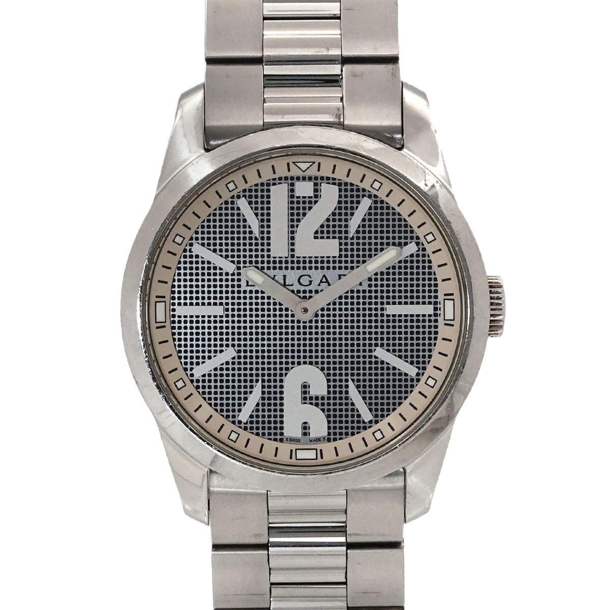 BVLGARI ソロテンポ ST37S メンズ 腕時計 シルバー クォーツ ウォッチ ブルガリ 90294109