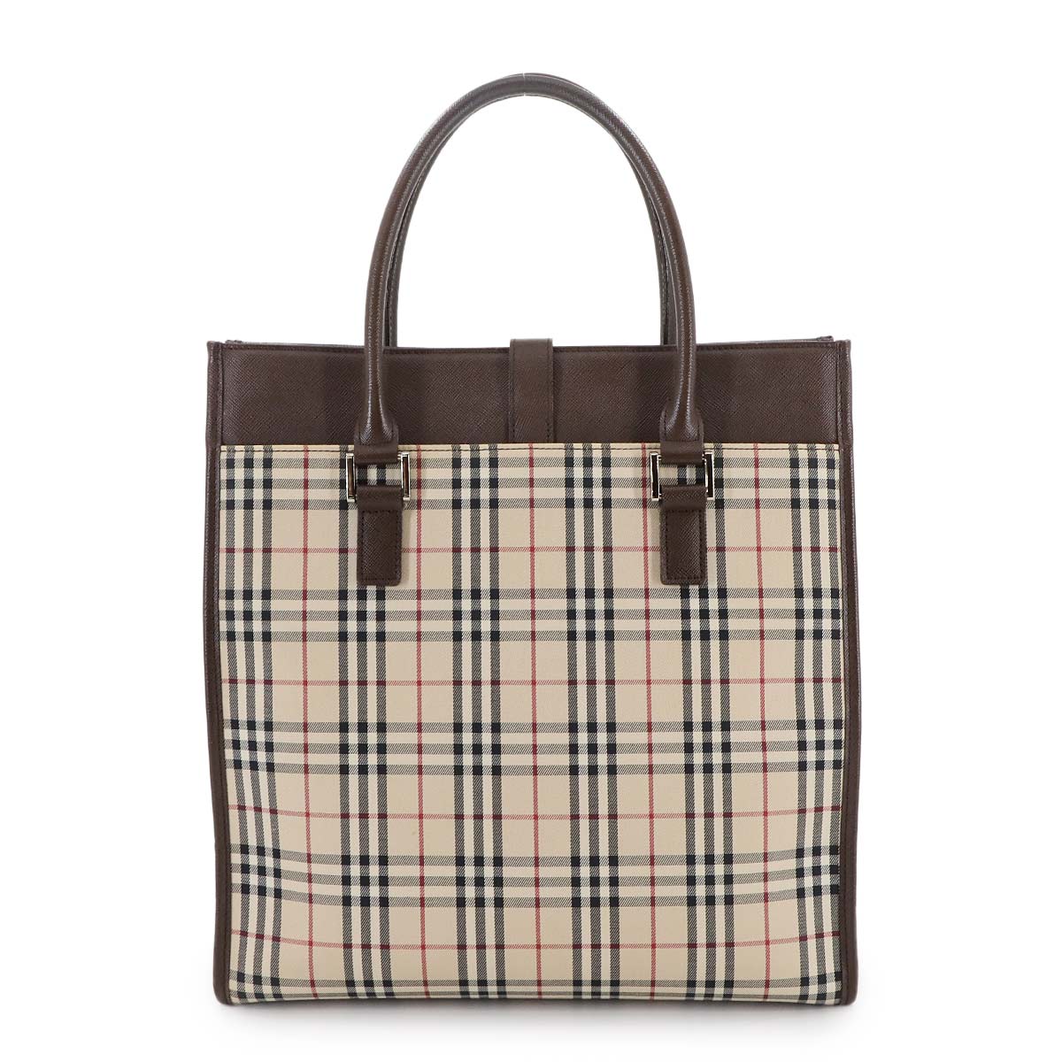 【未使用】BURBERRY ハンドバッグ/サフィアーノレザー/濃茶 楽天市場】BURBERRY バーバリー ハンドバッグ サフィアーノ