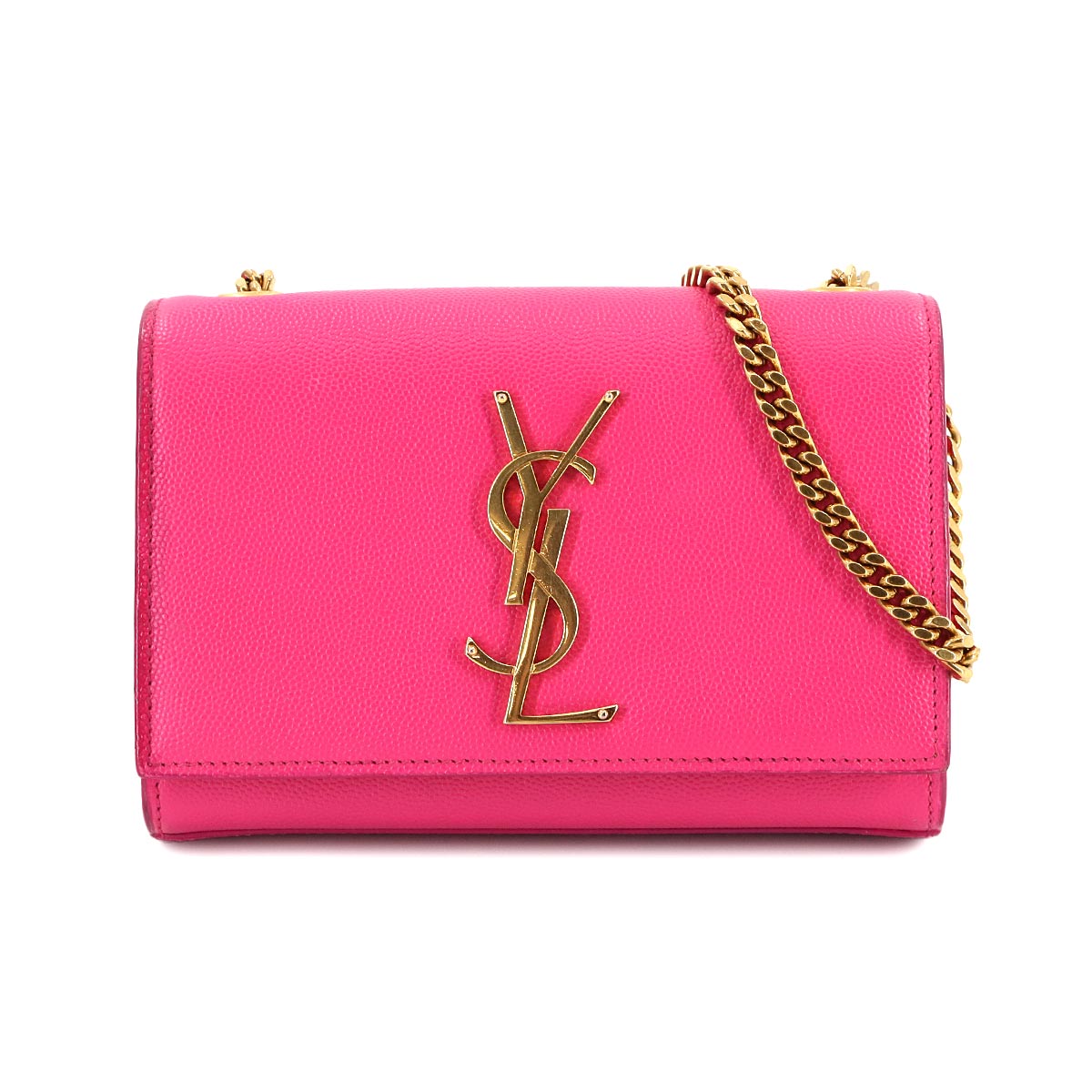 SAINT LAURENT ケイト チェーン ショルダー バッグ レザー ピンク 354121 ゴールド 金具 Kate Shoulder Bag サンローラン 90293540
