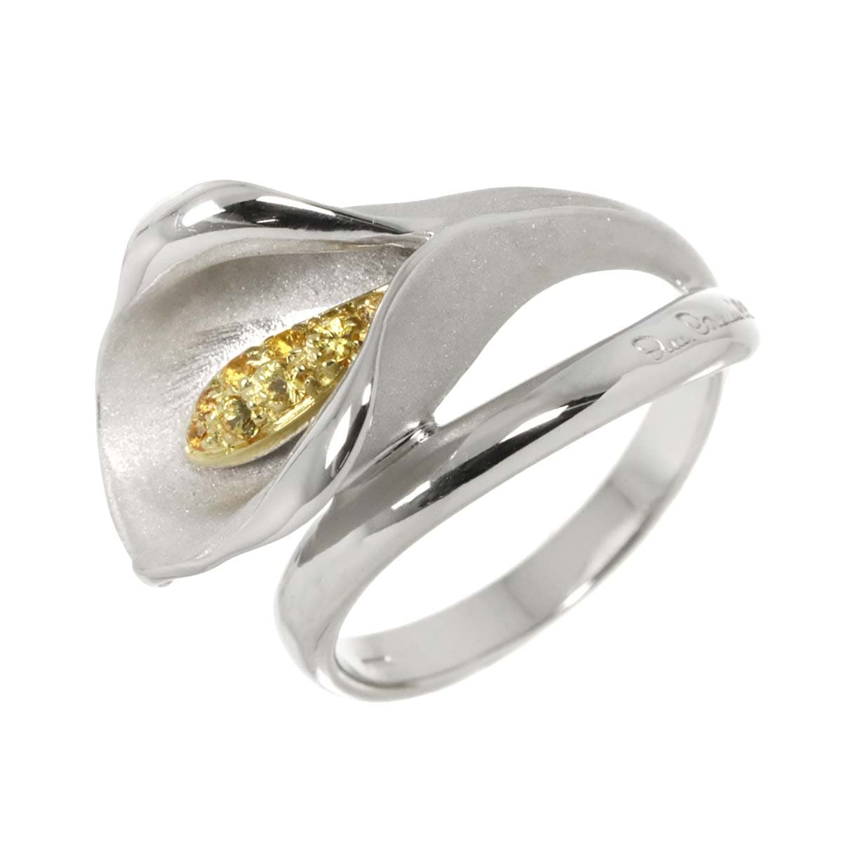 リング 14号 サファイヤ K18 WG YG ホワイト イエローゴールド 750 指輪 Sapphire Ring 90294310